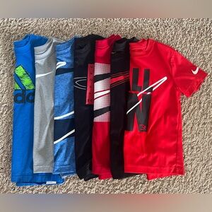 Boys Size 7 T-Shirt Lot. Nike, Under Armour and Adidas.